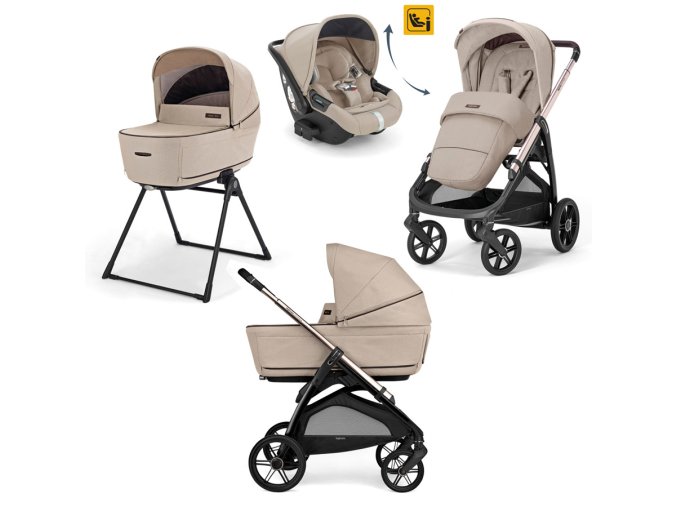 Új Inglesina Aptica Darwin Recline 4in1 Pashmina Beige kombinált babakocsi