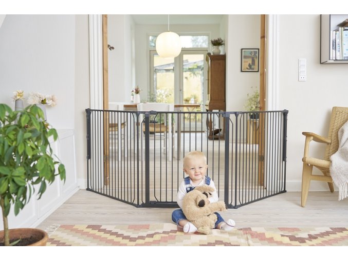 Univerzális térkorlát BabyDan CombiFit L, fekete
