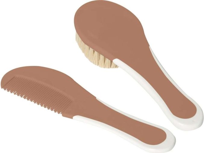 Hajkefe és fésű Bébé-Jou Copper természetes sörtével