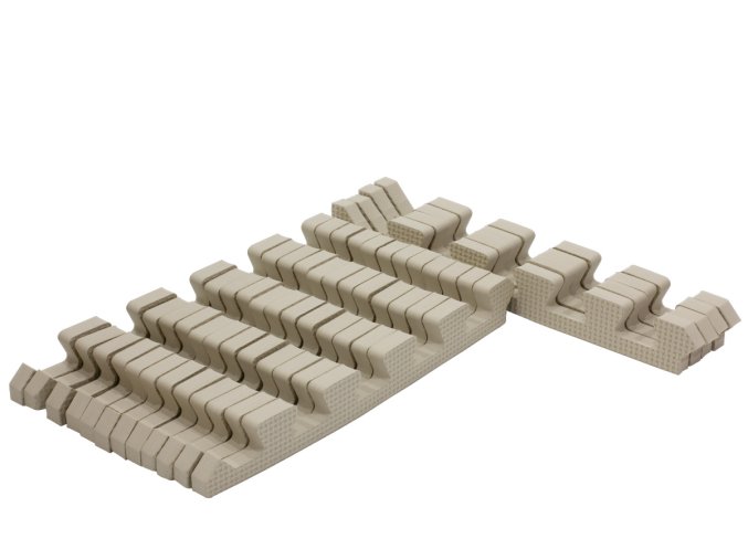 Bézs szegélyek habszivacs játszószőnyeghez 120x120cm