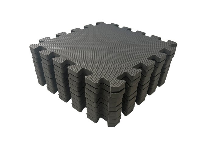 Pěnová hrací podložka puzzle Cool Gray 90x90x1,4 cm