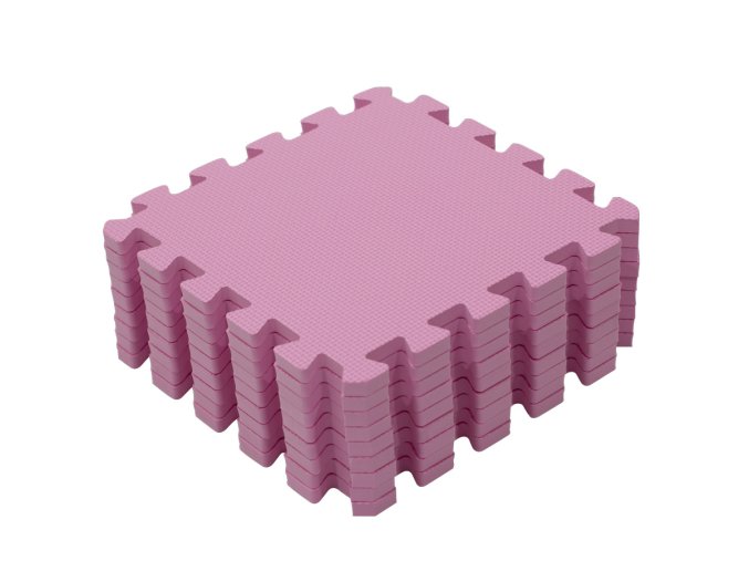 Puzzle habszivacs játszószőnyeg Pink 90x90 cm