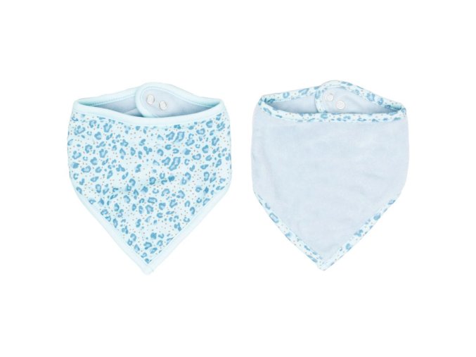 Kék Bandana nálkendő 2 db Bébé-jou Leopard Blue