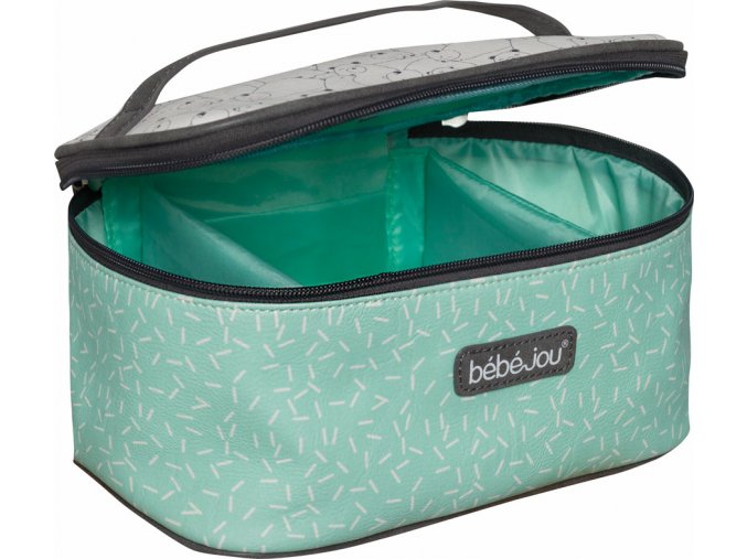 zöld Beautycase kozmetikai táska zárható fedéllel Bébé-Jou Bo és Bing