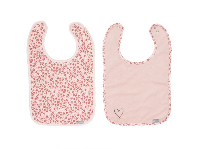 Rózsaszín Előke 2 db Bébé-Jou Leopard Pink