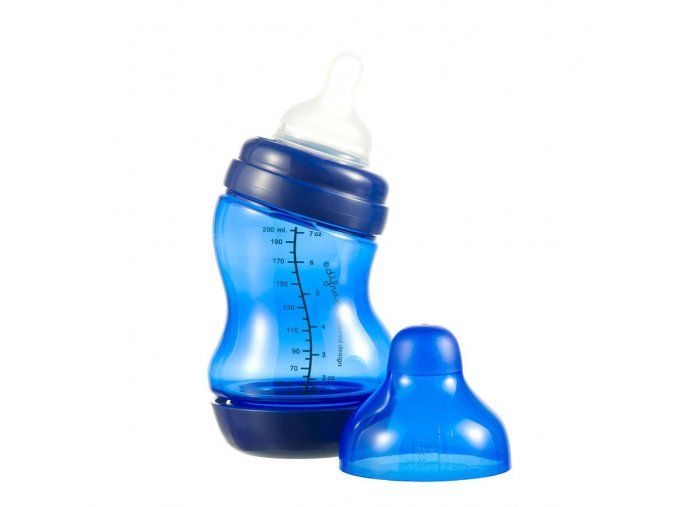 Difrax széles anti-colic S-cumisüveg, sötét kék, 200 ml