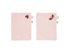 Frottír fürdő törlőkendő szett Bébé-Jou Sweet Butterfly 2db rózsaszín