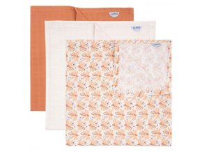 Luma bambusz muszlin pelenka 70x70 cm 3 db Flowerfever Nude