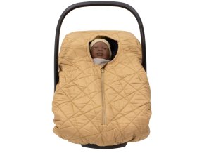 Téli steppelt védőhuzat 0+ autósülésre, bézs