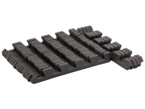 Sada 20 okrajů Cool Gray pro pěnové puzzle 120x180cm nebo 150x150cm