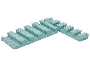 Sada zelených okrajů pro hrací podlahu z pěnových puzzlí 120x90cm