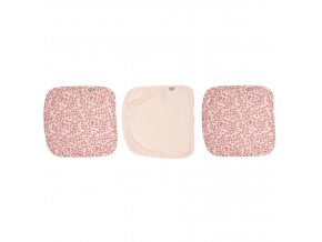 Rózsaszín Muszlin arctörlő kendő 3 db csomagolásban Leopard Pink
