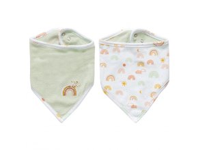 Bandana nyálkendő 2 db Bébé-jou Rainbow Sky