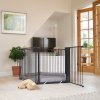 Univerzális járóka BabyDan Carl Pentagon Playpen, fekete
