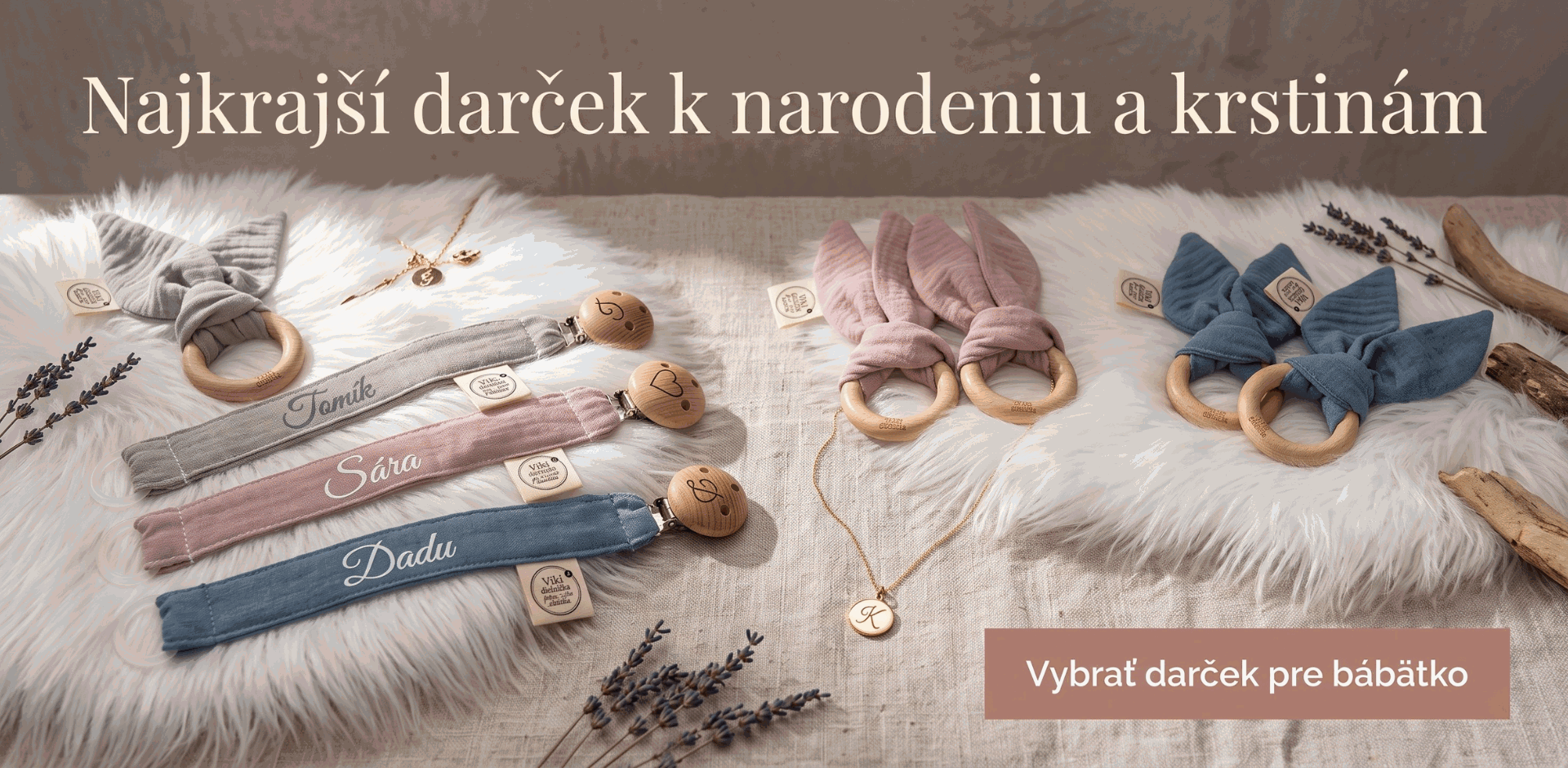 personalizované šnúrky na cumlík