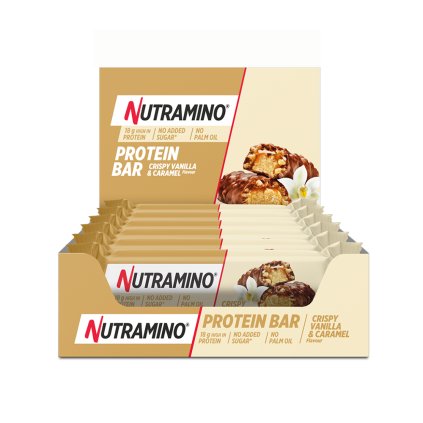 12 x Nutramino Proteinová Tyčinka - Crispy Vanilla & Caramel 55g