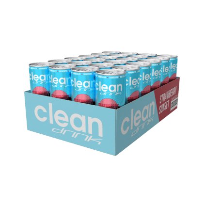 24 x CLEAN Drink - Strawberry sunset 330ml