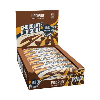 12 x ProPud Proteinová Tyčinka - Chocolate N' Biscuit 55g
