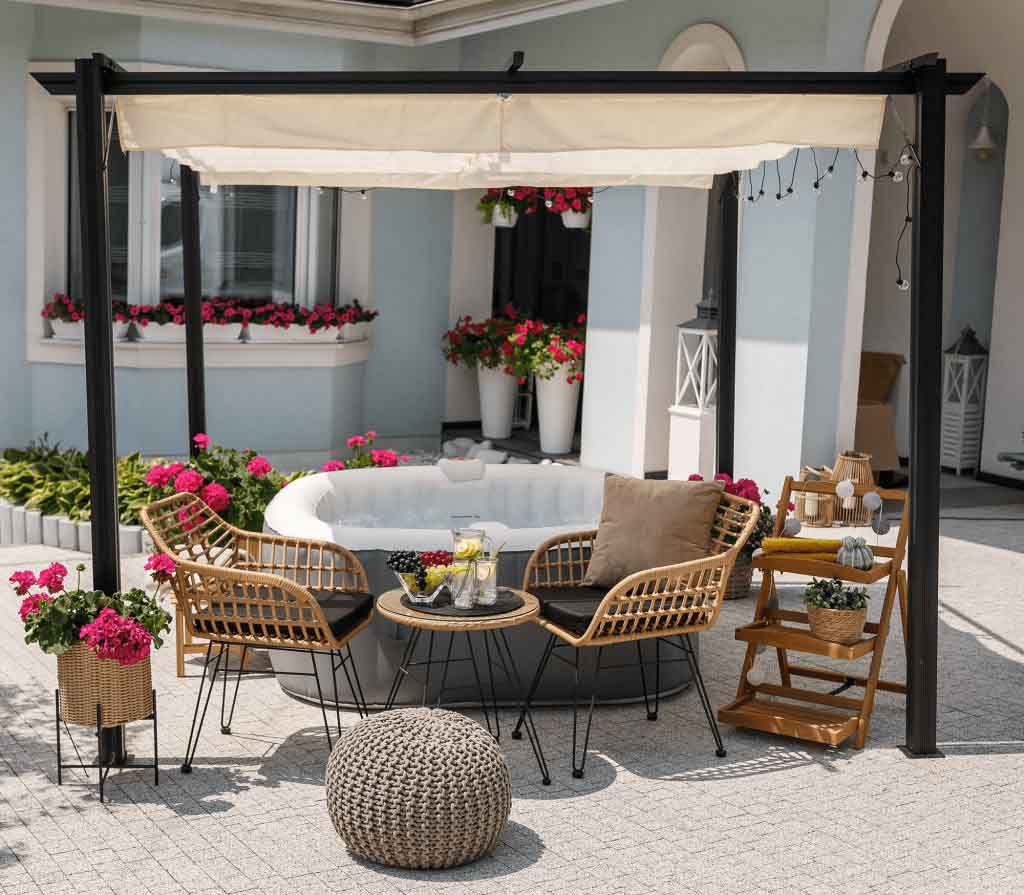 Pergola s posuvnou střechou, hliník, PEPY BASIC