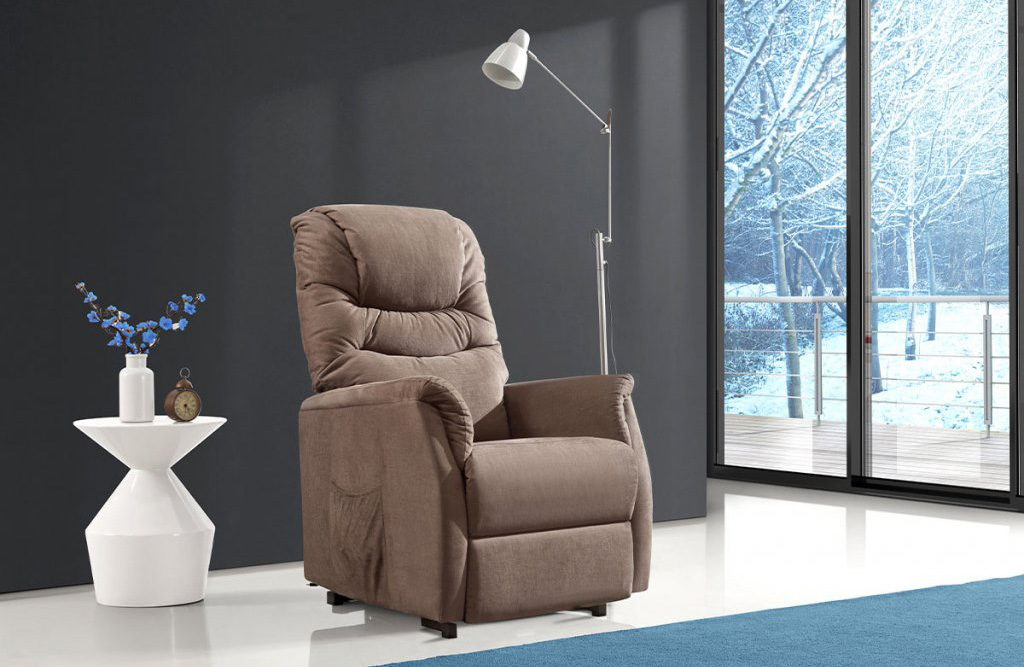 TV a relaxační křeslo s elektrickým ovládáním, potah cappuccino TV-1171 CAP2