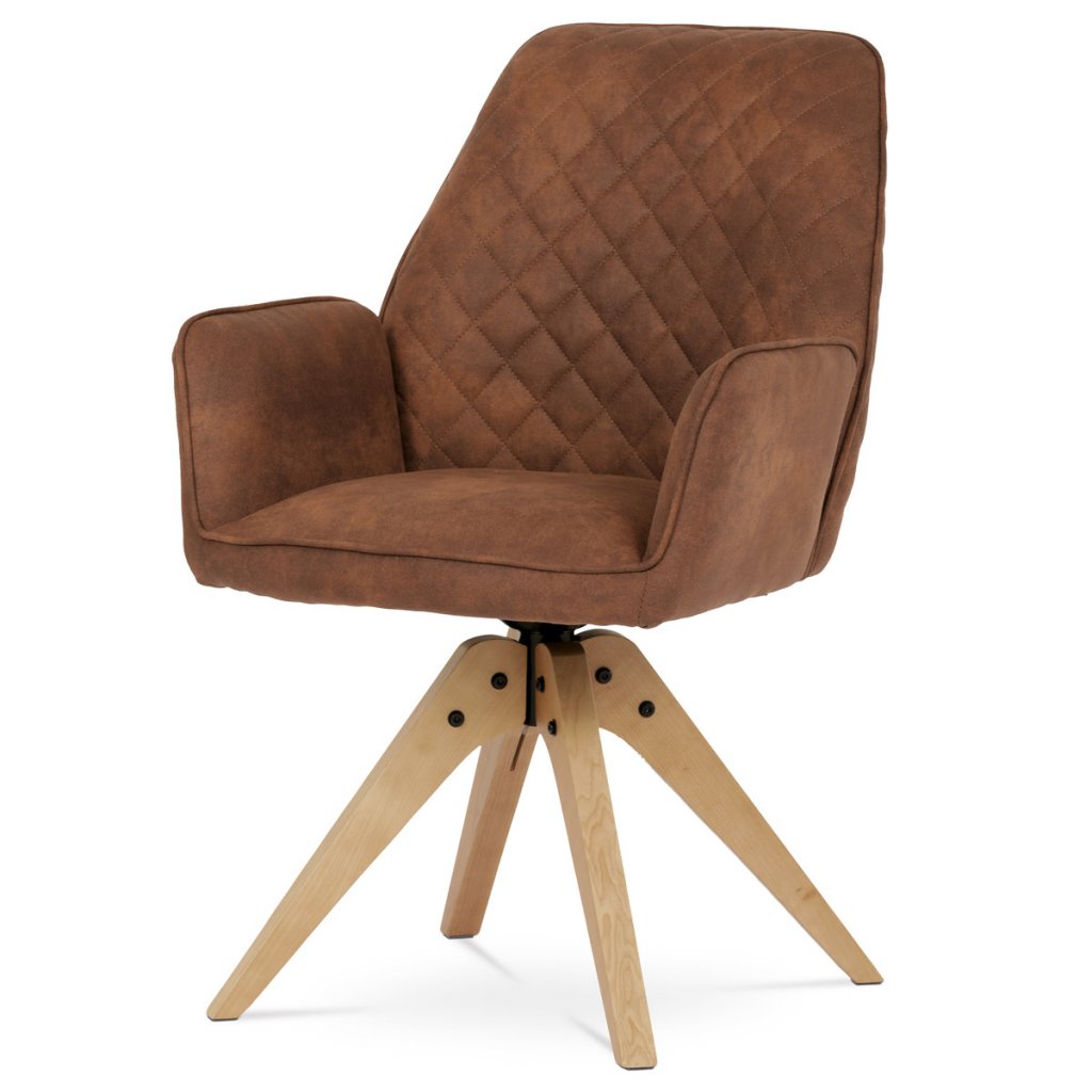 Židle jídelní hnědá vintage látka HC-539 BR3