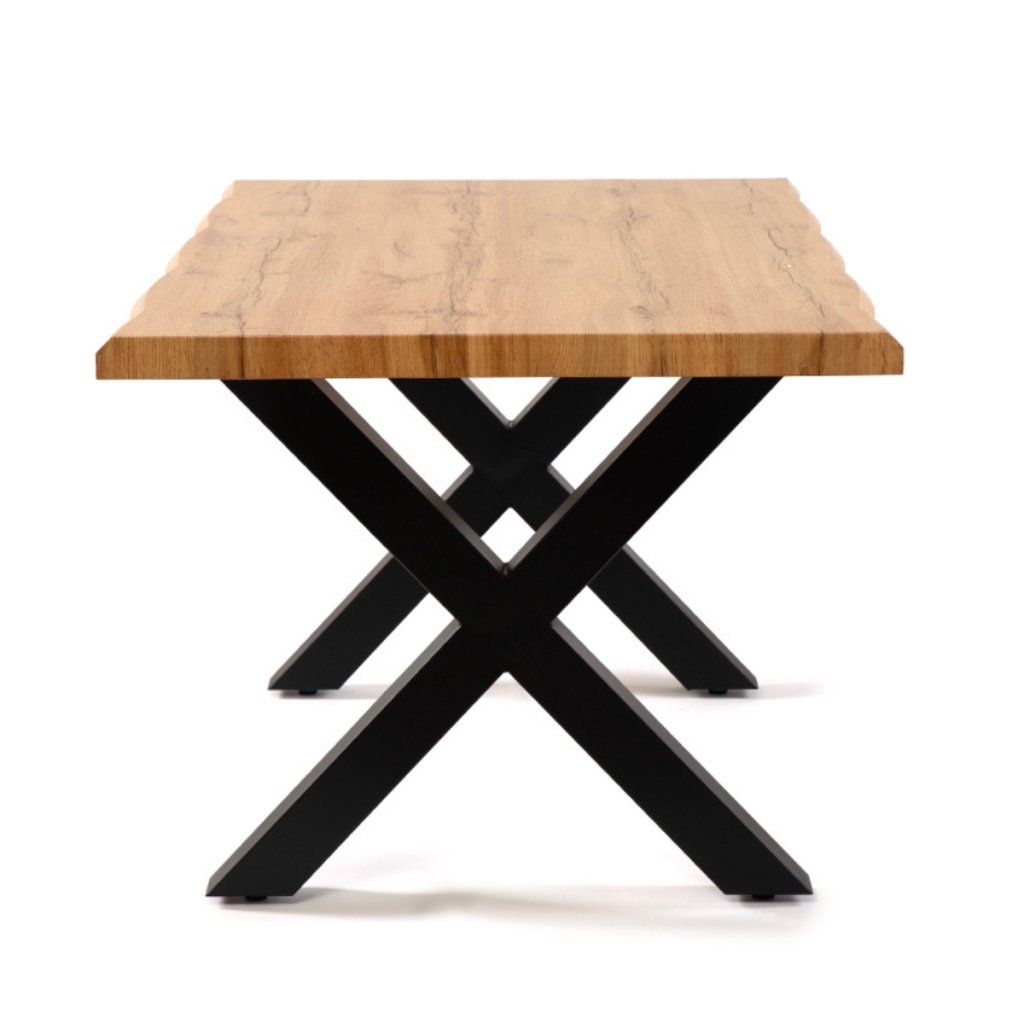 Jídelní stůl 140x90 dekor dub kovové nohy VJS100D-140