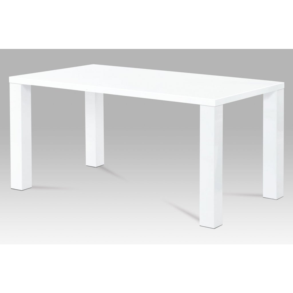 Jídelní stůl 160x90x76 cm vysoký lesk bílý AJS116B-4