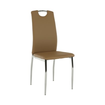 Jídelní židle z ekokůže v béžové barvě TK2031