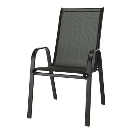 Stohovatelná zahradní židle černá TK2060