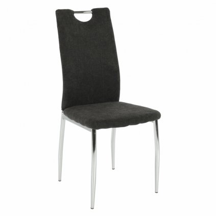 Jídelní židle v hnědošedé barvě s kovovou konstrukcí TK3035