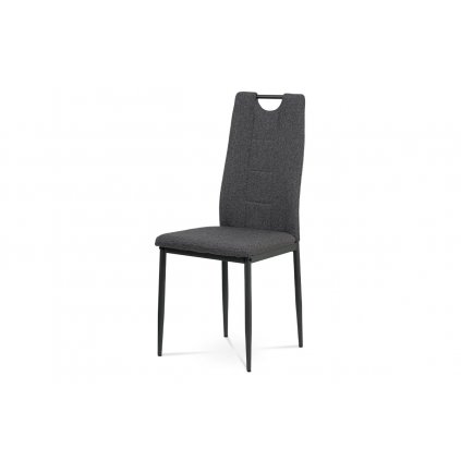 Jídelní židle, šedá látka, kov černý mat DCL-391 GREY2-OBR1