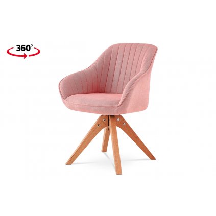 Jídelní židle, látka růžová, nohy masiv buk-OBR1 new