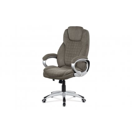 Kancelářská židle, tmavě šedá látka, kříž plastový stříbrný, houpací mechanismus KA-G196 GREY2