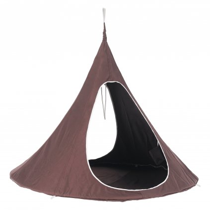 Závěsné houpací křeslo, šedohnědá TAUPE, KLORIN NEW TYP 2 BIG SIZE CACOON HAMMOCK