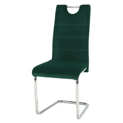 Jídelní židle, smaragdová Velvet látka, ABIRA NEW