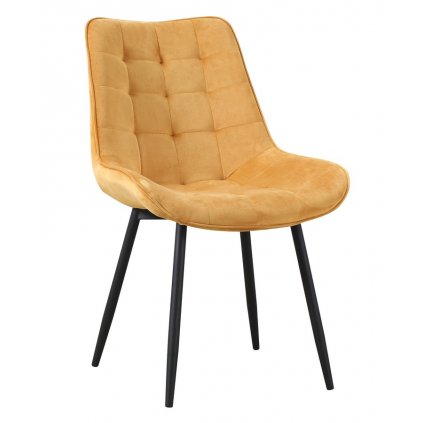Jídelní židle TRIX žlutý velvet
