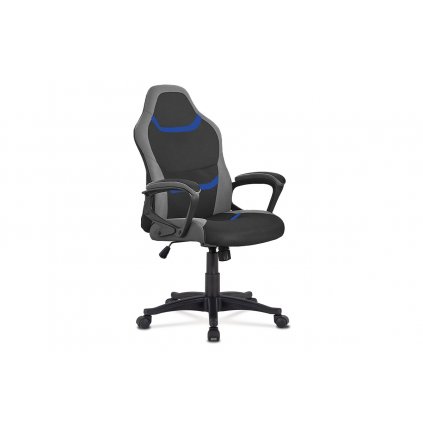 Kancelářská židle, potah - kombinace černé, šedé a modré látky KA-L611 BLUE