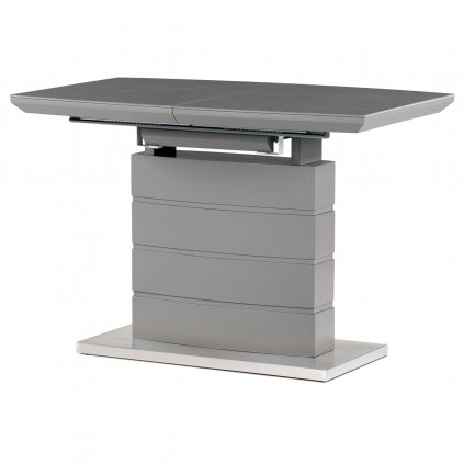 Jídelní stůl 120+40x70 cm, keramická deska šedý matný lak HT-424M GREY-1