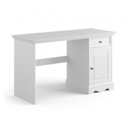 Jednoduchý psací stůl z borovice Belluno Elegante bílý