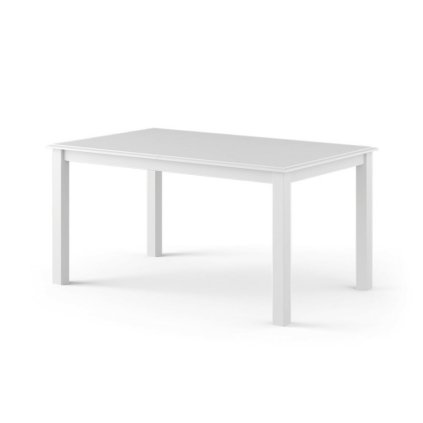Belluno Elegante bílý rozkládací jídelní stůl z masivu s bílou deskou