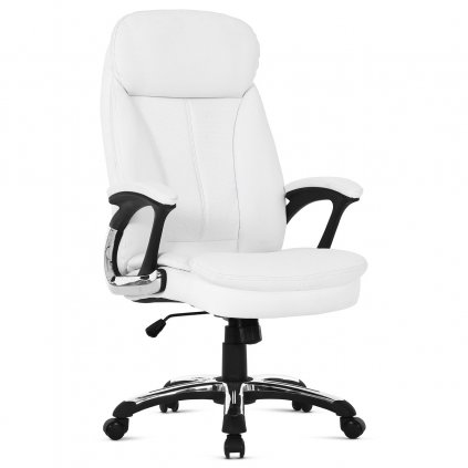 Kancelářská židle bílá koženka KA-Y287 WT
