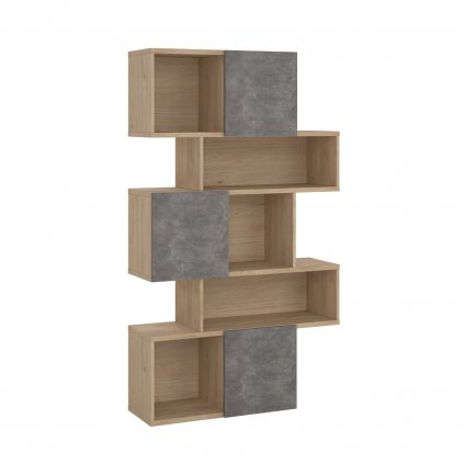 Knihovna MAZE 71738 jackson hickory/beton