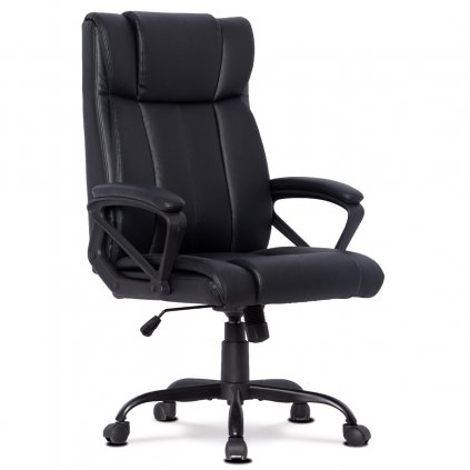 Židle kancelářská černá ekokůže KA-Y386 BK