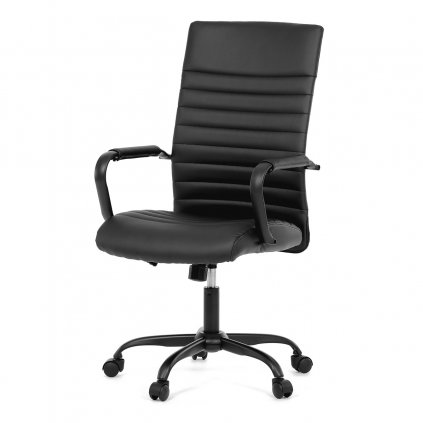 Kancelářská židle černá ekokůže KA-V306 BK