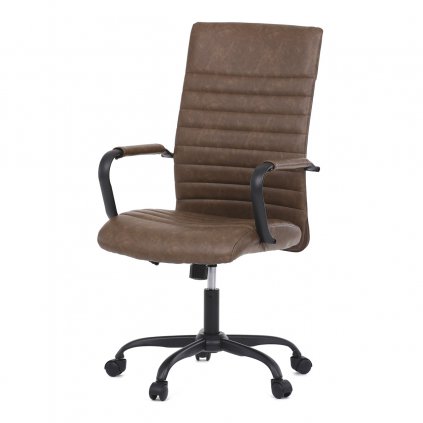 Kancelářská židle hnědá ekokůže KA-V306 BR