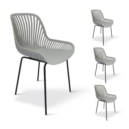 Designová židle T221 šedá - set 4 ks