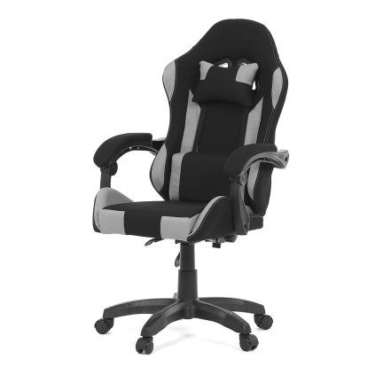 218153 herni kreslo cerna a seda latka ka r209 grey