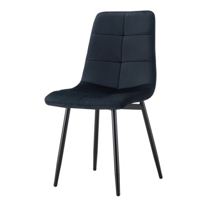 Jídelní židle černá Velvet látka kov TJZ114C