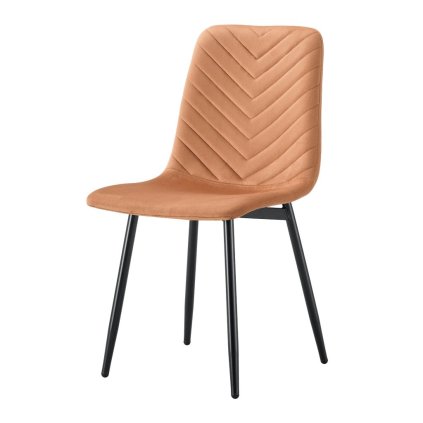 Židle terakota Velvet látka černá TJZ122O