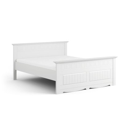 Belluno Elegante bílá postel 180 cm z masivu